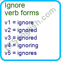 Ignore Verb Forms