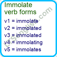 Immolate Verb Forms