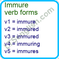 Immure Verb Forms