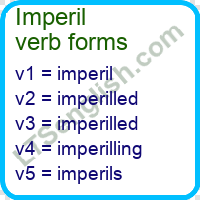 Imperil Verb Forms