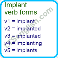 Implant Verb Forms