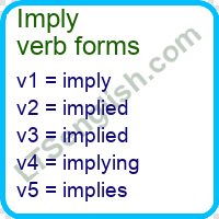 Imply Verb Forms