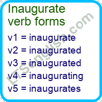 Inaugurate Verb Forms