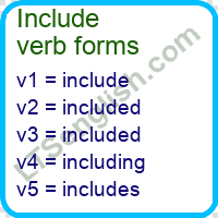 Include Verb Forms