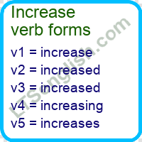 Increase Verb Forms