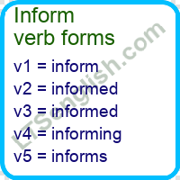 Inform Verb Forms