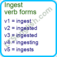 Ingest Verb Forms