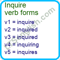 Inquire Verb Forms