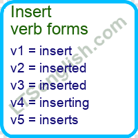 Insert Verb Forms