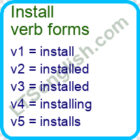 Install Verb Forms