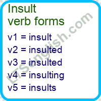 Insult Verb Forms