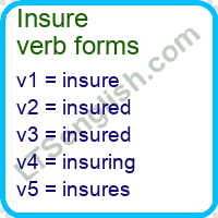 Insure Verb Forms