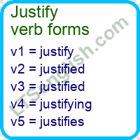 Justify Verb Forms