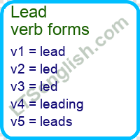 Lead Verb Forms