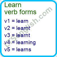 Learn Verb Forms