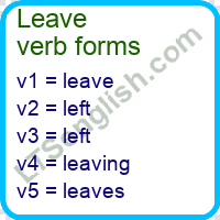 Leave Verb Forms