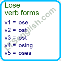 Lose Verb Forms