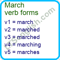 March Verb Forms