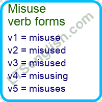 Misuse Verb Forms