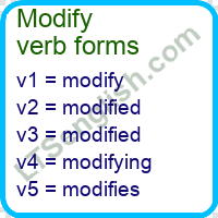 Modify Verb Forms