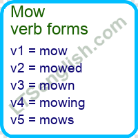 Mow Verb Forms