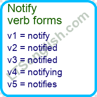 Notify Verb Forms