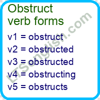 Obstruct Verb Forms