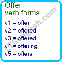Offer Verb Forms