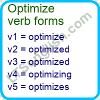 Optimize Verb Forms