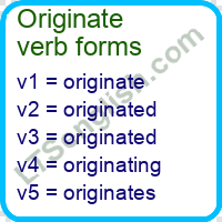 Originate Verb Forms