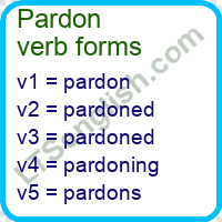 Pardon Verb Forms