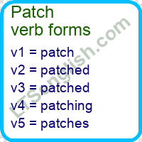 Patch Verb Forms