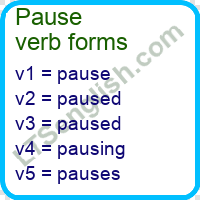 Pause Verb Forms