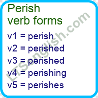 Perish Verb Forms