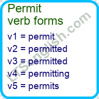 Permit Verb Forms