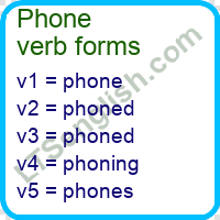 Phone Verb Forms