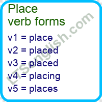 Place Verb Forms