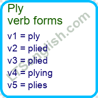 Ply Verb Forms