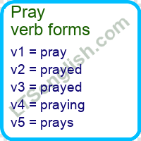 Pray Verb Forms