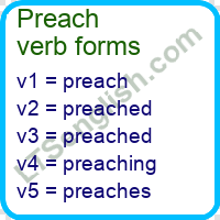 Preach Verb Forms