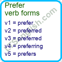Prefer Verb Forms