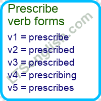 Prescribe Verb Forms