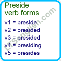 Preside Verb Forms