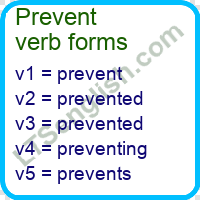 Prevent Verb Forms