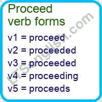 Proceed Verb Forms