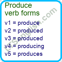 Produce Verb Forms