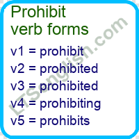 Prohibit Verb Forms