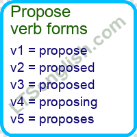 Propose Verb Forms