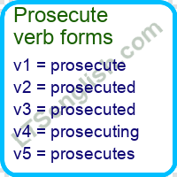 Prosecute Verb Forms