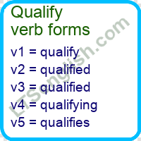 Qualify Verb Forms